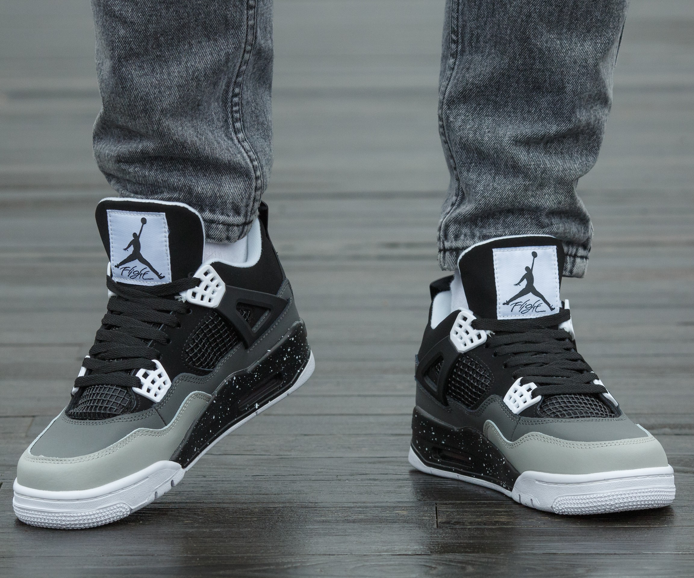 Air Jordan 4 Retro SE Fear Black White - Зображення 2