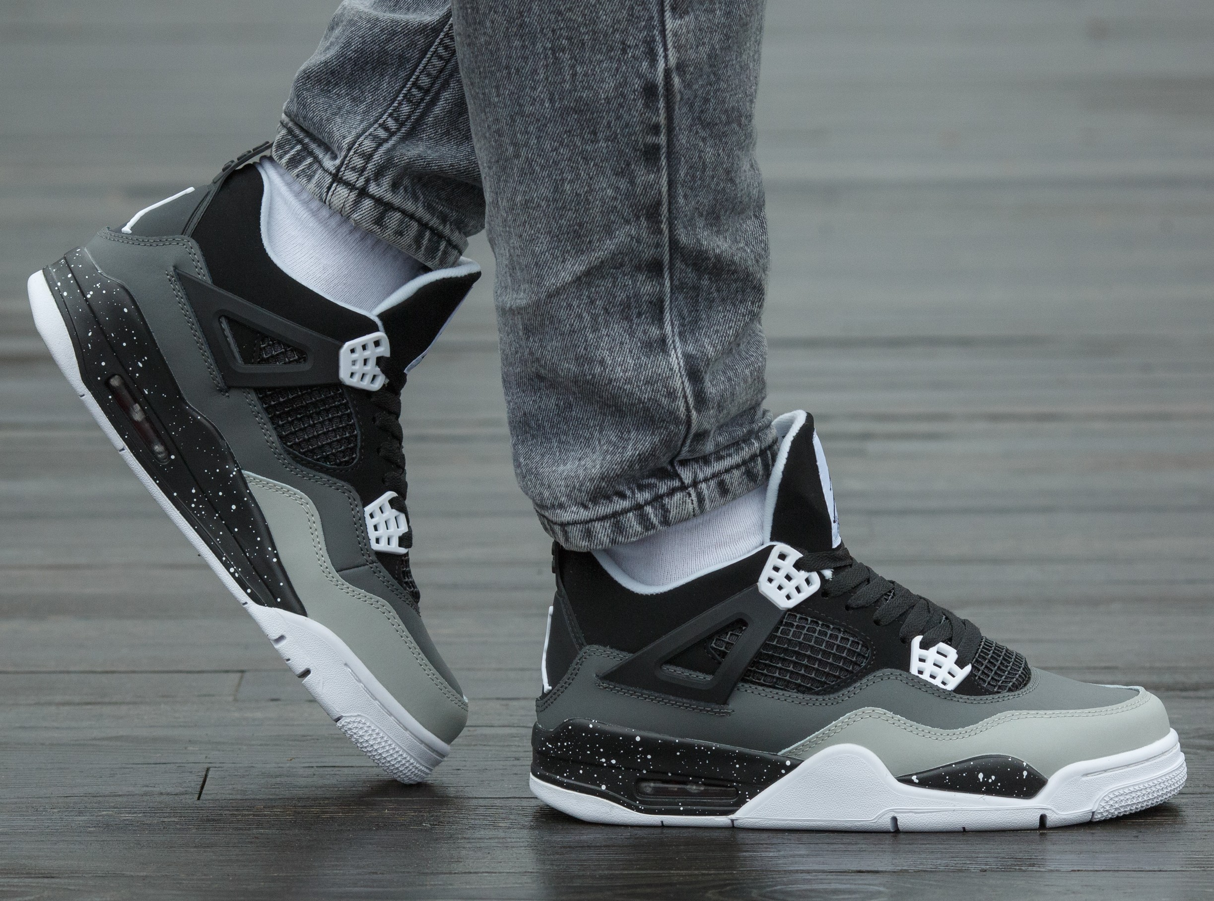 Air Jordan 4 Retro SE Fear Black White - Зображення 5