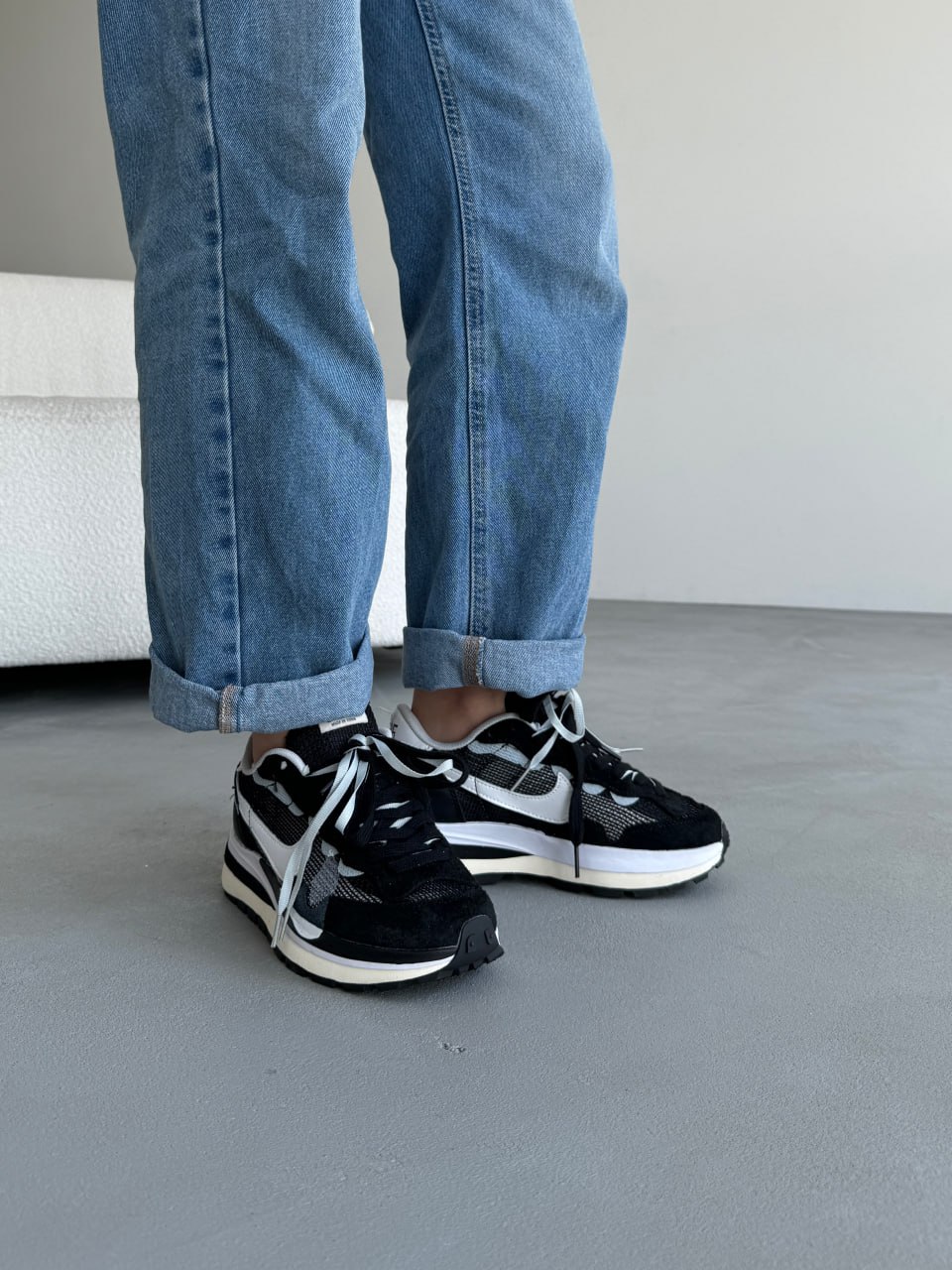 Nike VaporWaffle x Sacai Black/White - Зображення 3