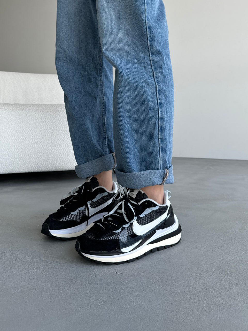 Nike VaporWaffle x Sacai Black/White - Зображення 4