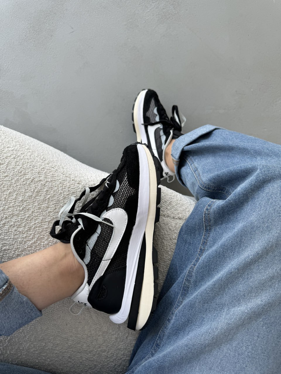 Nike VaporWaffle x Sacai Black/White - Зображення 7