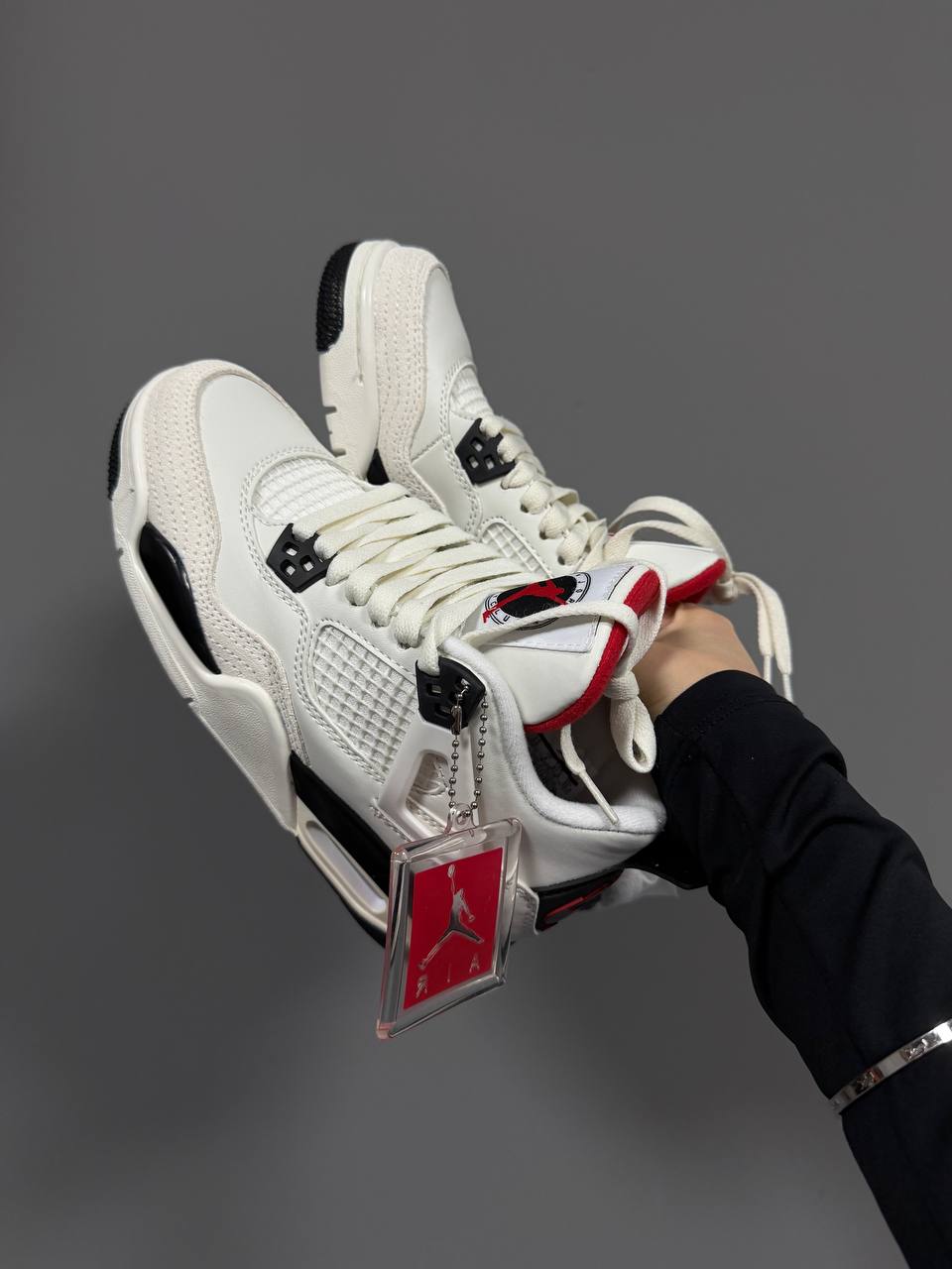 Nike Air Jordan Retro 4 Flight Club White & Black - Зображення 2