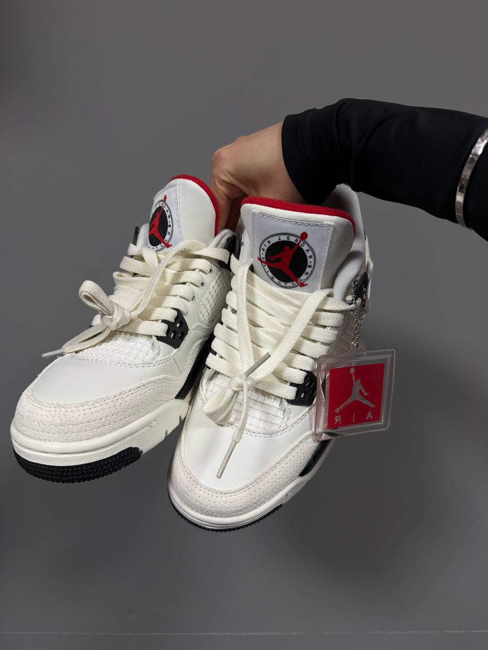 Nike Air Jordan Retro 4 Flight Club White & Black - Зображення 3