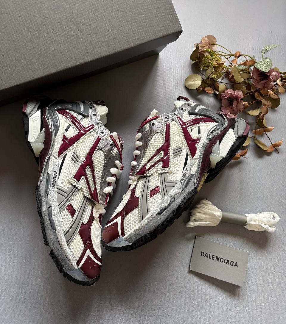 Balenciaga Runner Burgundy Grey - Зображення 2