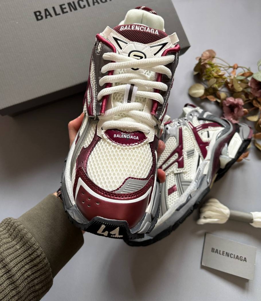 Balenciaga Runner Burgundy Grey - Зображення 5
