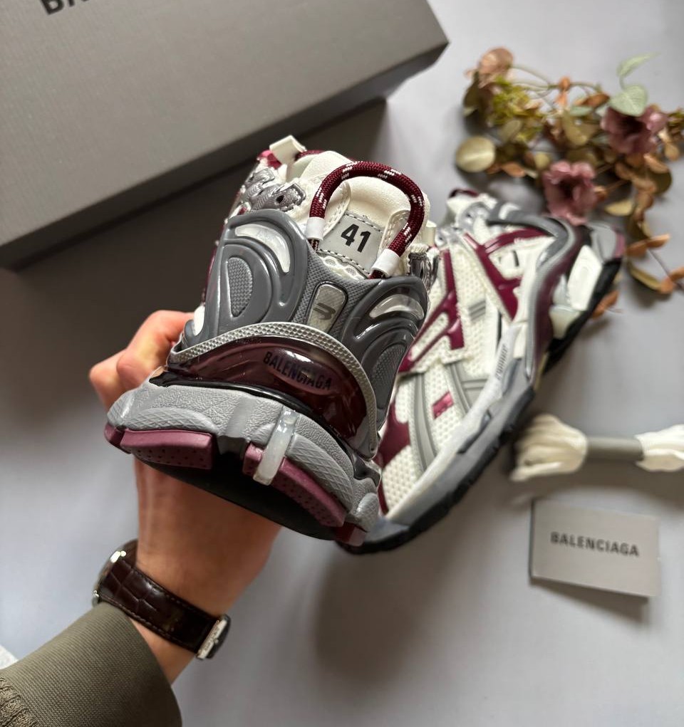Balenciaga Runner Burgundy Grey - Зображення 6