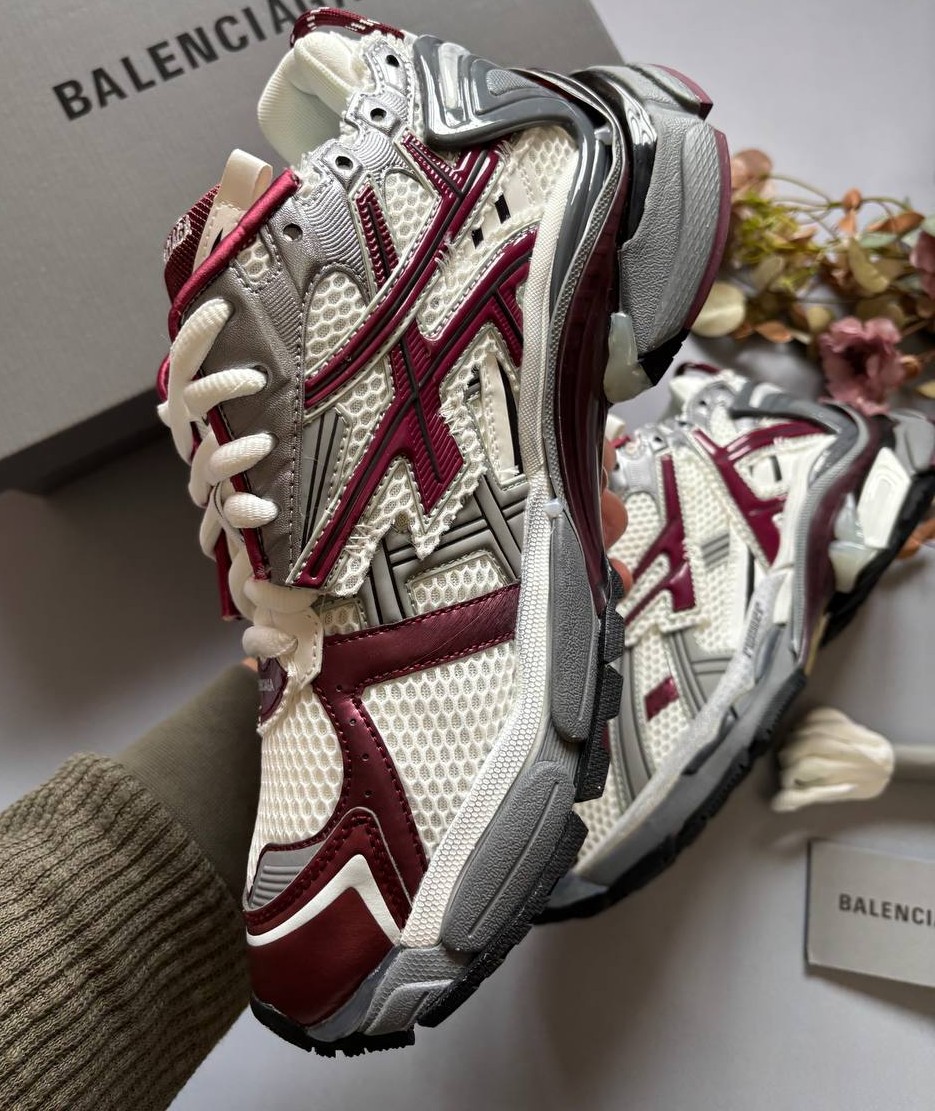 Balenciaga Runner Burgundy Grey - Зображення 4