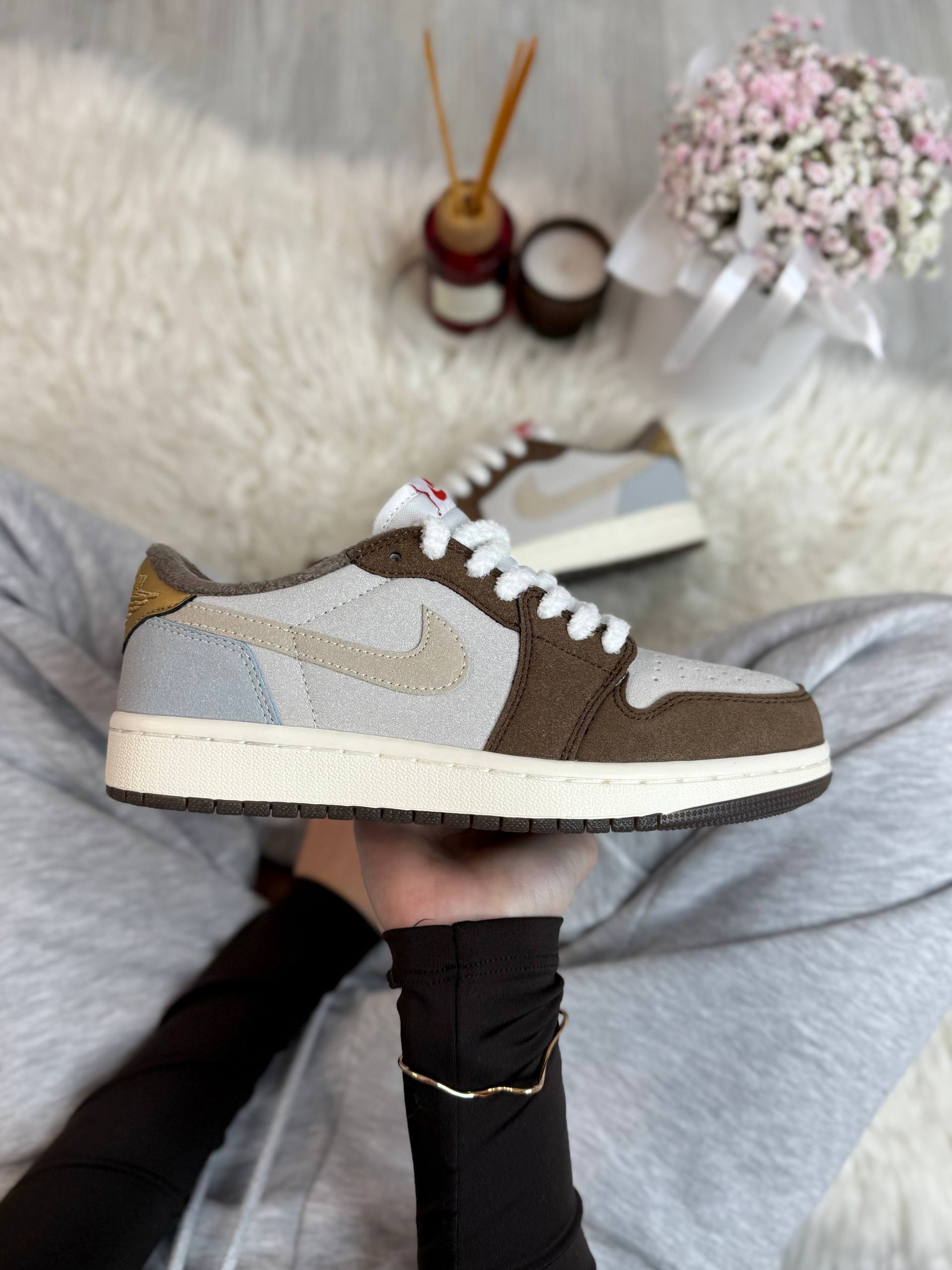Air Jordan 1 Low Brown White - Зображення 4
