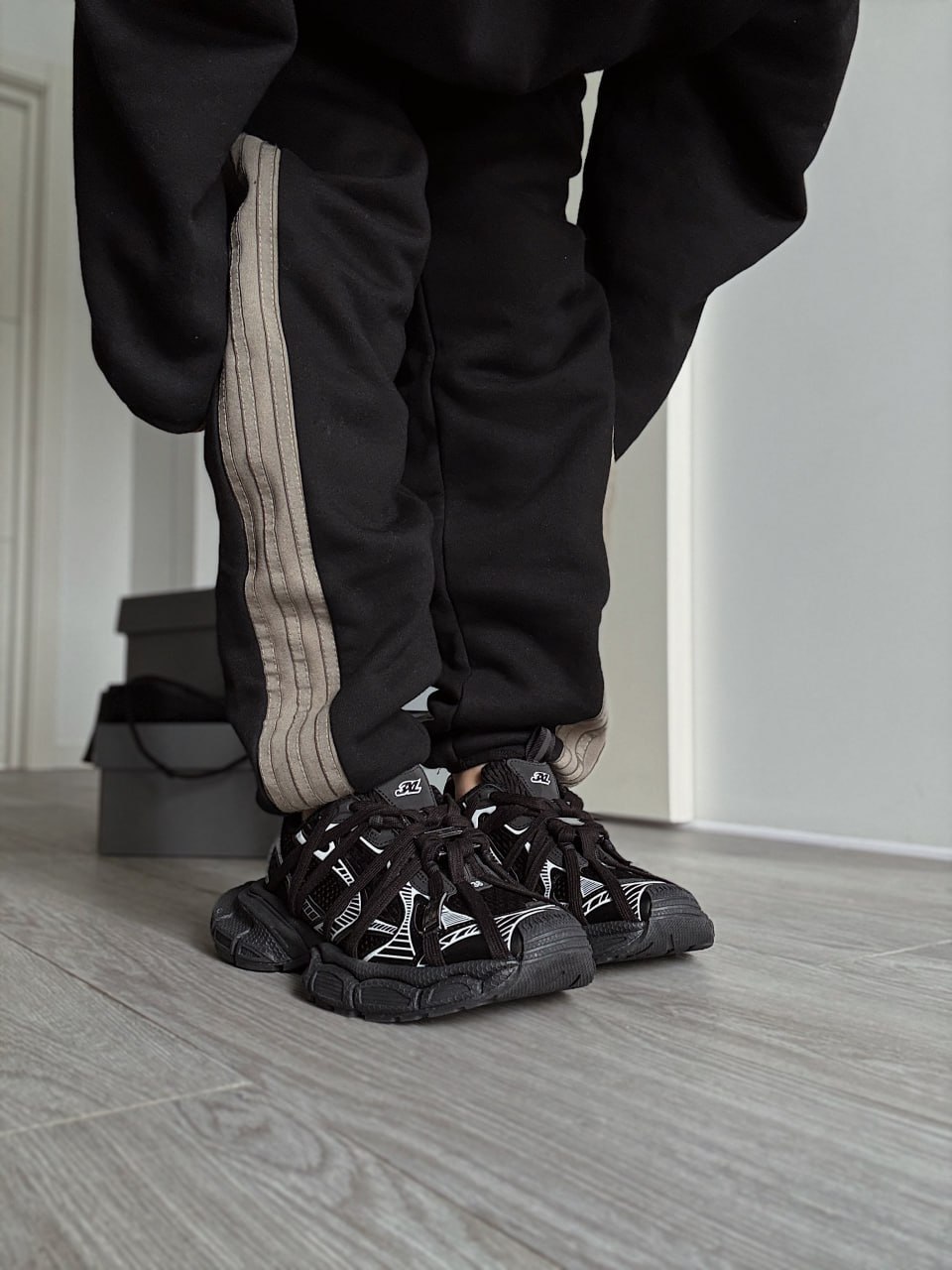 Balenciaga 3XL Extreme Laces B Black Silver - Зображення 2