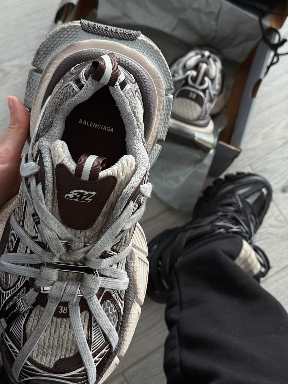 Balenciaga 3XL Extreme Lace Trainers Grey Brown - Зображення 8