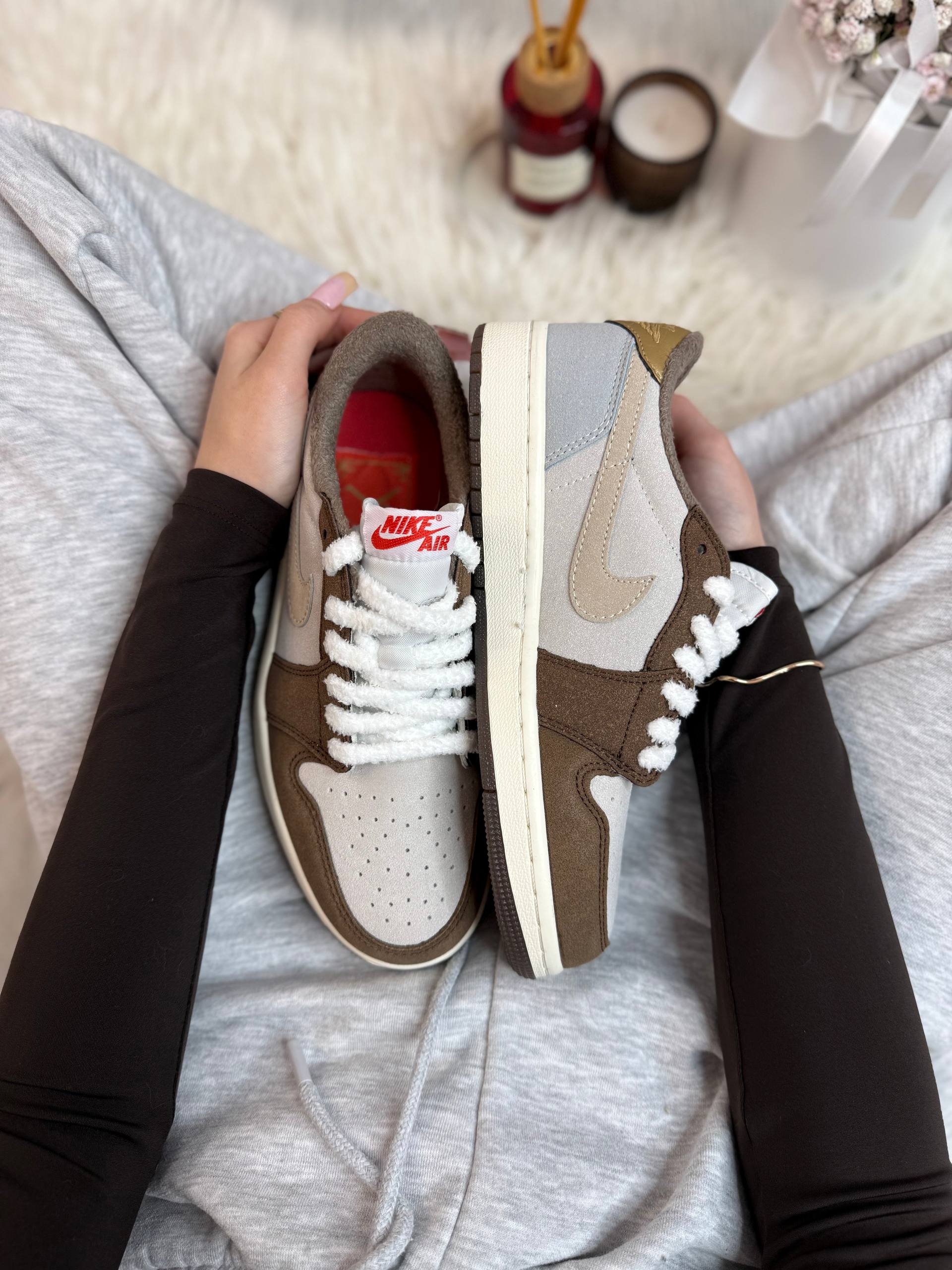 Air Jordan 1 Low Brown White - Зображення 5