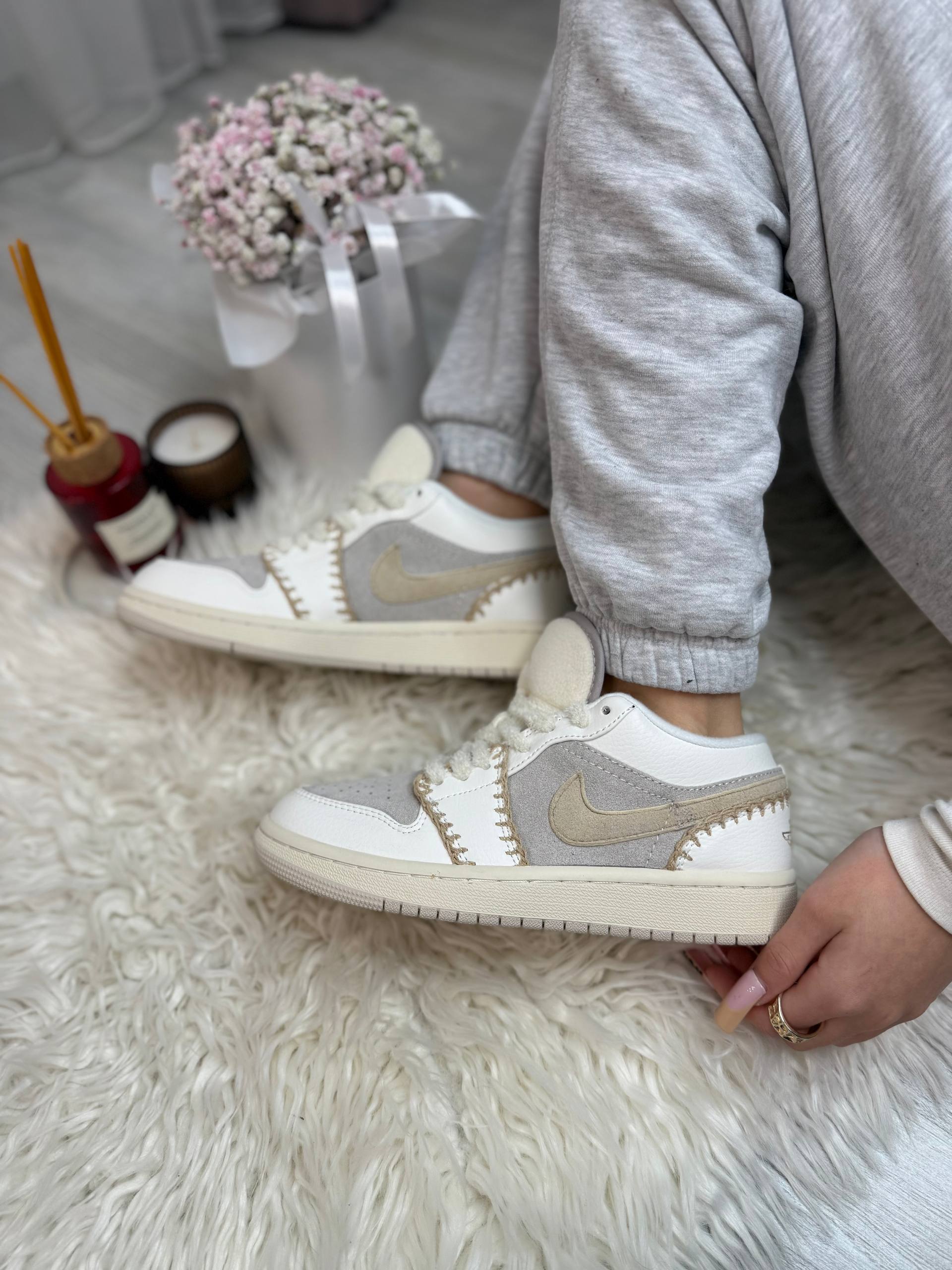 Air Jordan 1 Low White Beige