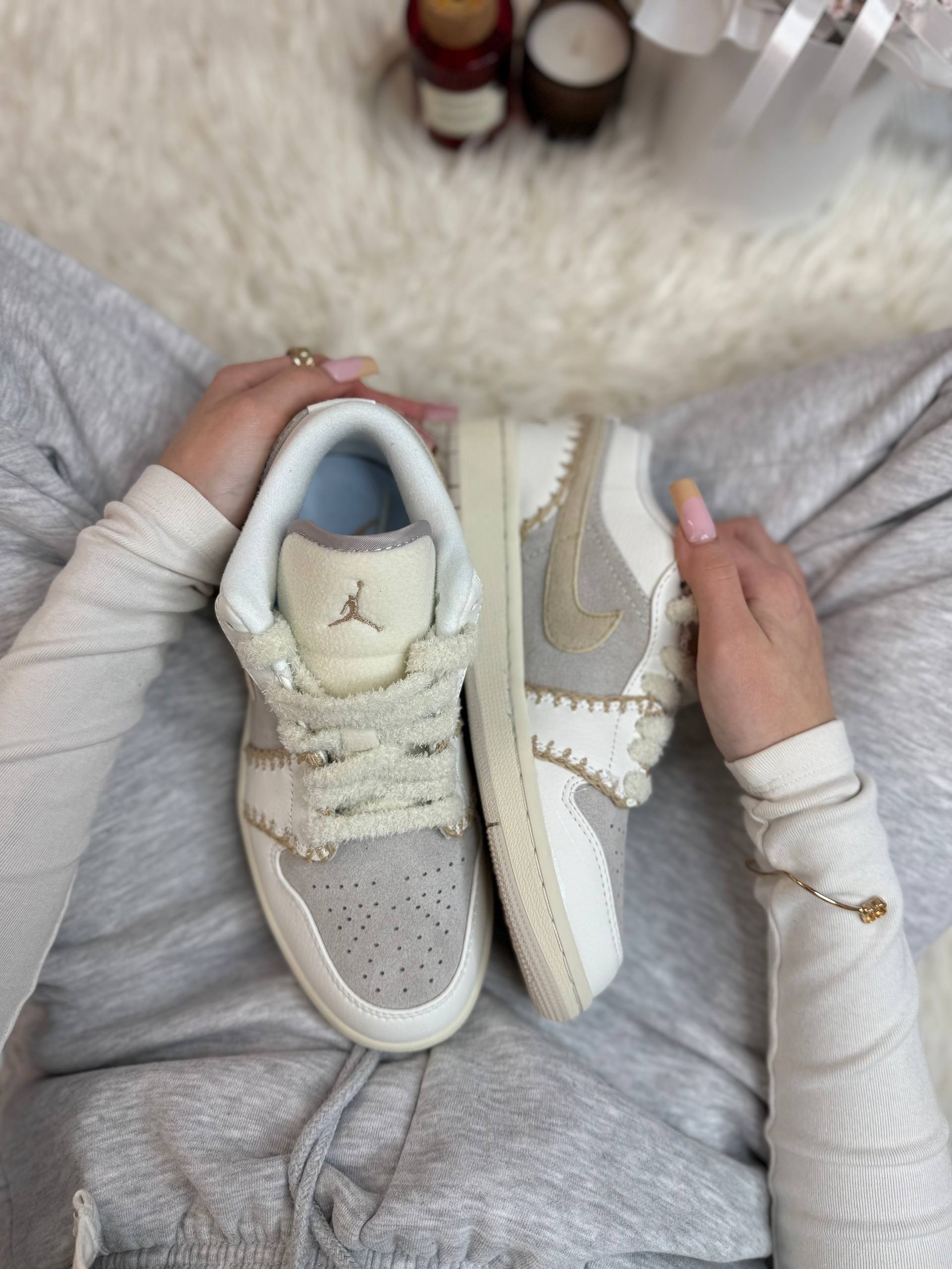 Air Jordan 1 Low White Beige - Зображення 6