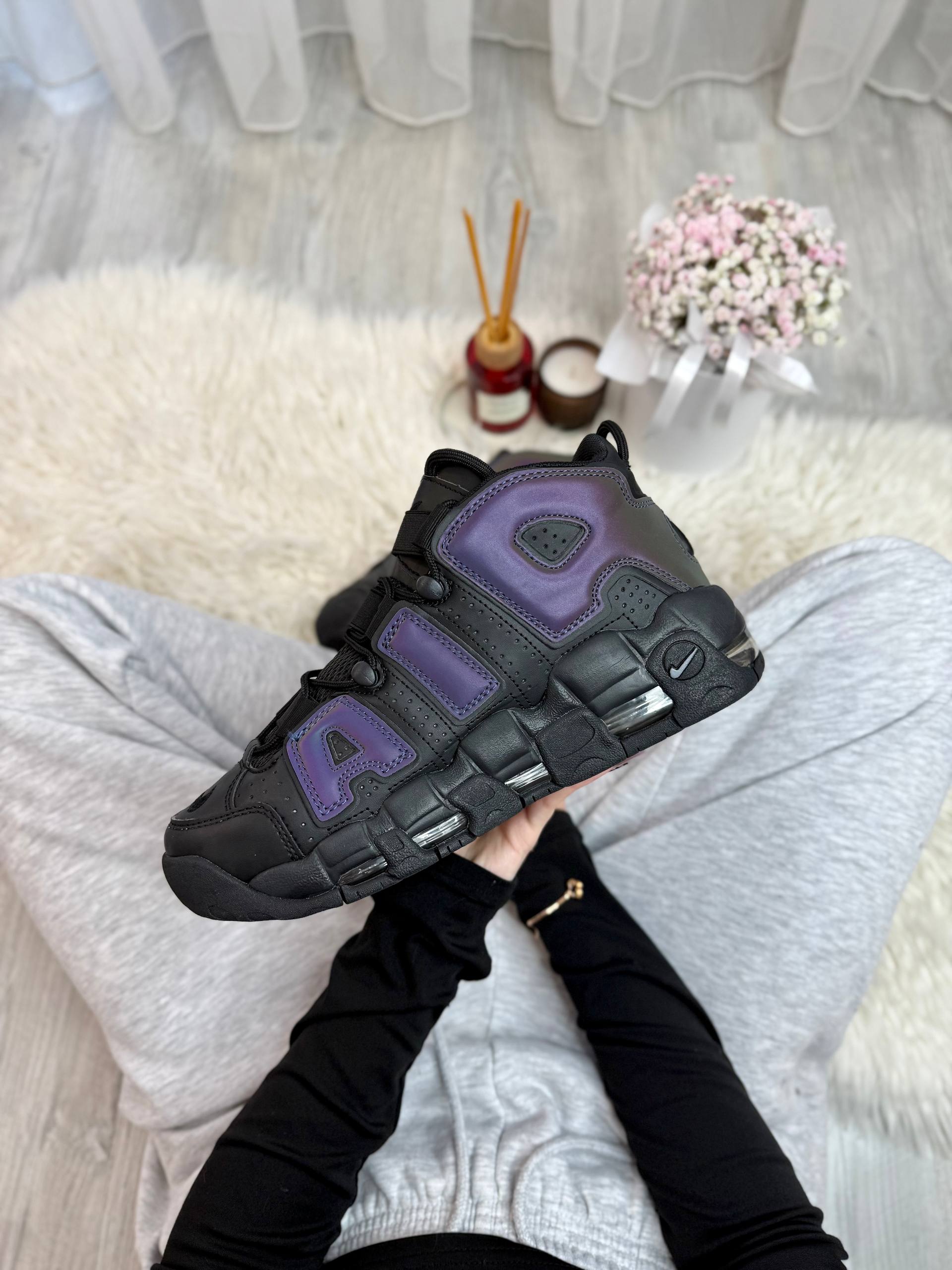 Nike Air More Uptempo Black Reflective - Зображення 4