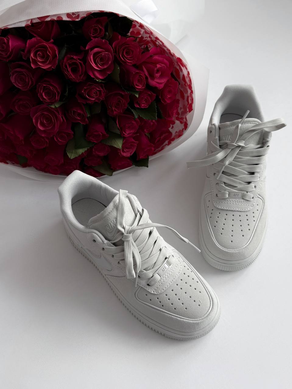 Nike Air Force Wolf Grey Suede - Зображення 5