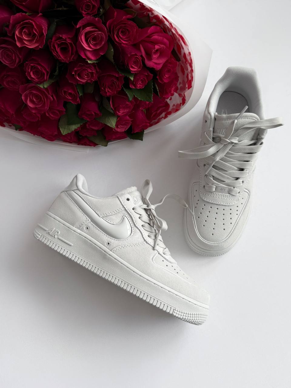 Nike Air Force Wolf Grey Suede - Зображення 4