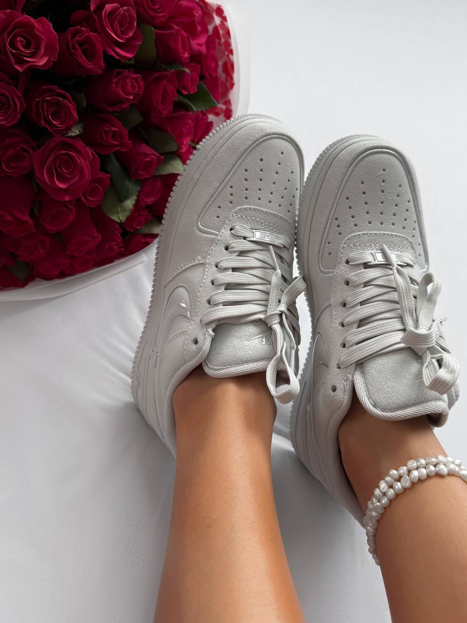 Nike Air Force Wolf Grey Suede - Зображення 2