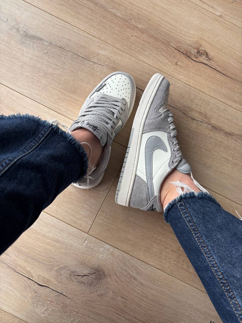 Jorgan 1 Low x Travis Scott x Stussy Grey - Зображення 5