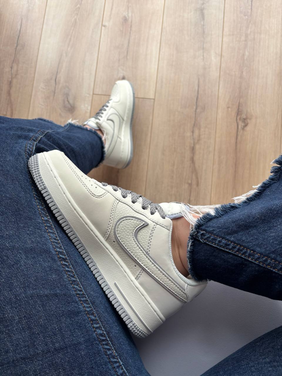 Nike Air Force 1 Low x Undefeated White Grey - Зображення 6