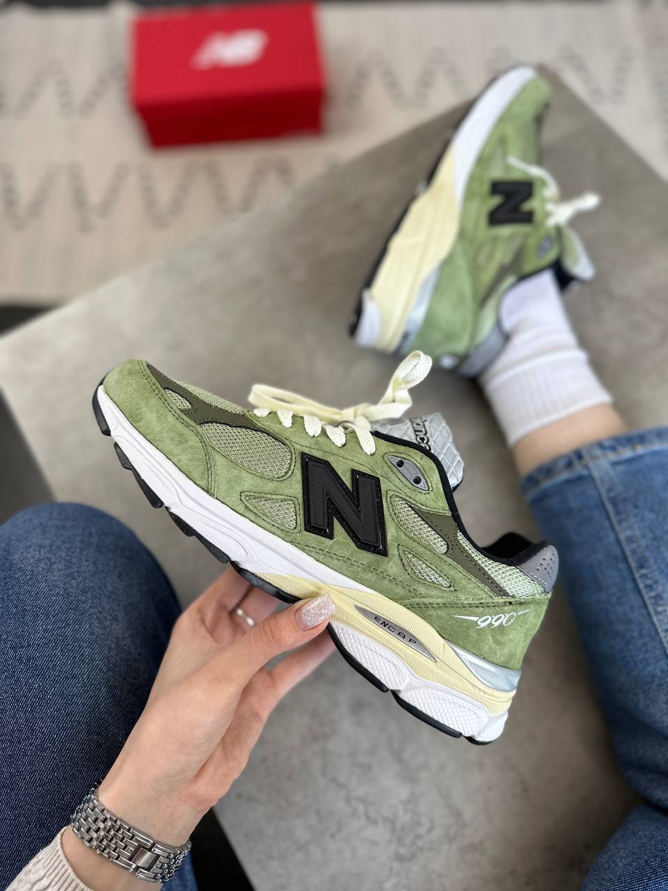 New Balance 990v3 JJJJound Olive - Зображення 4