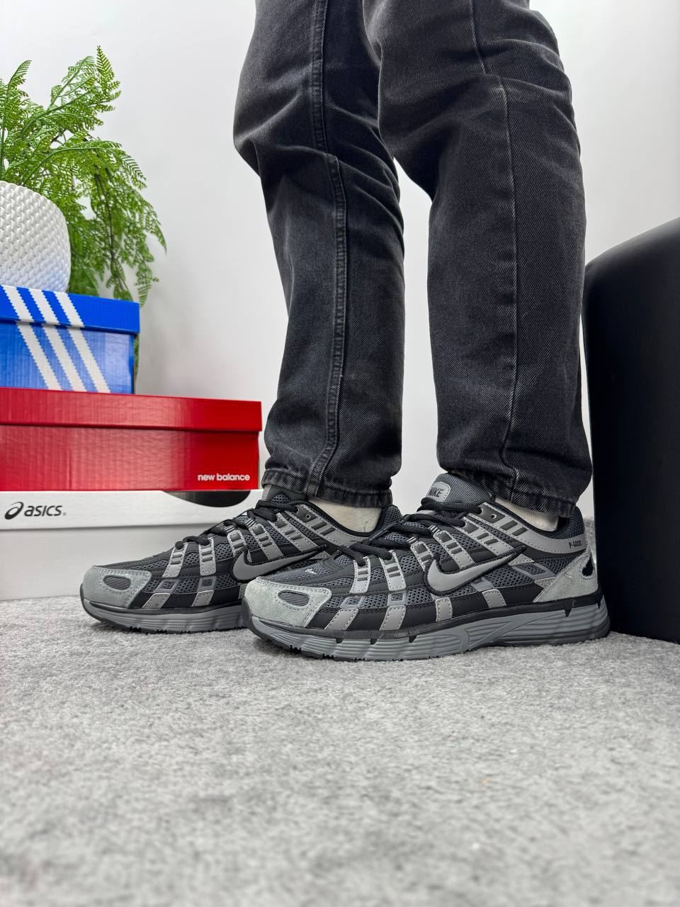 Nike P-6000 Black Grey