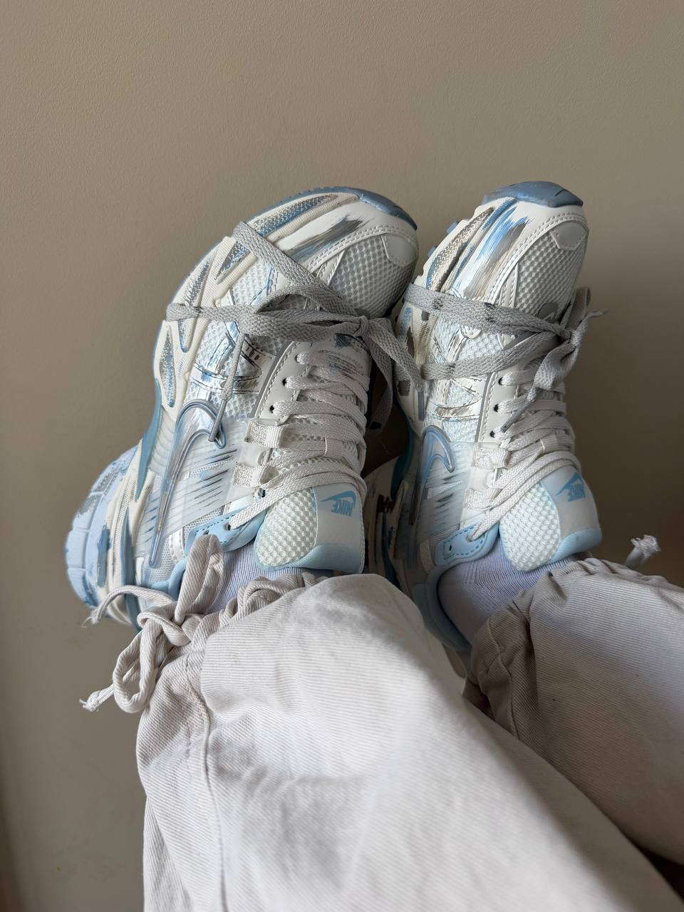 Nike V2K Run White Blue