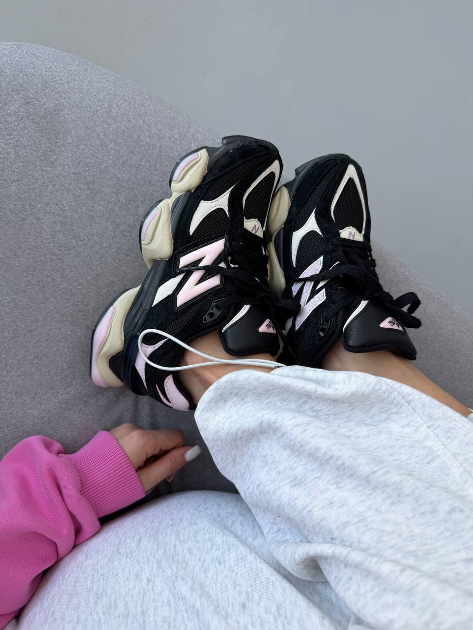 New Balance 9060 Black Suede Pink - Зображення 4