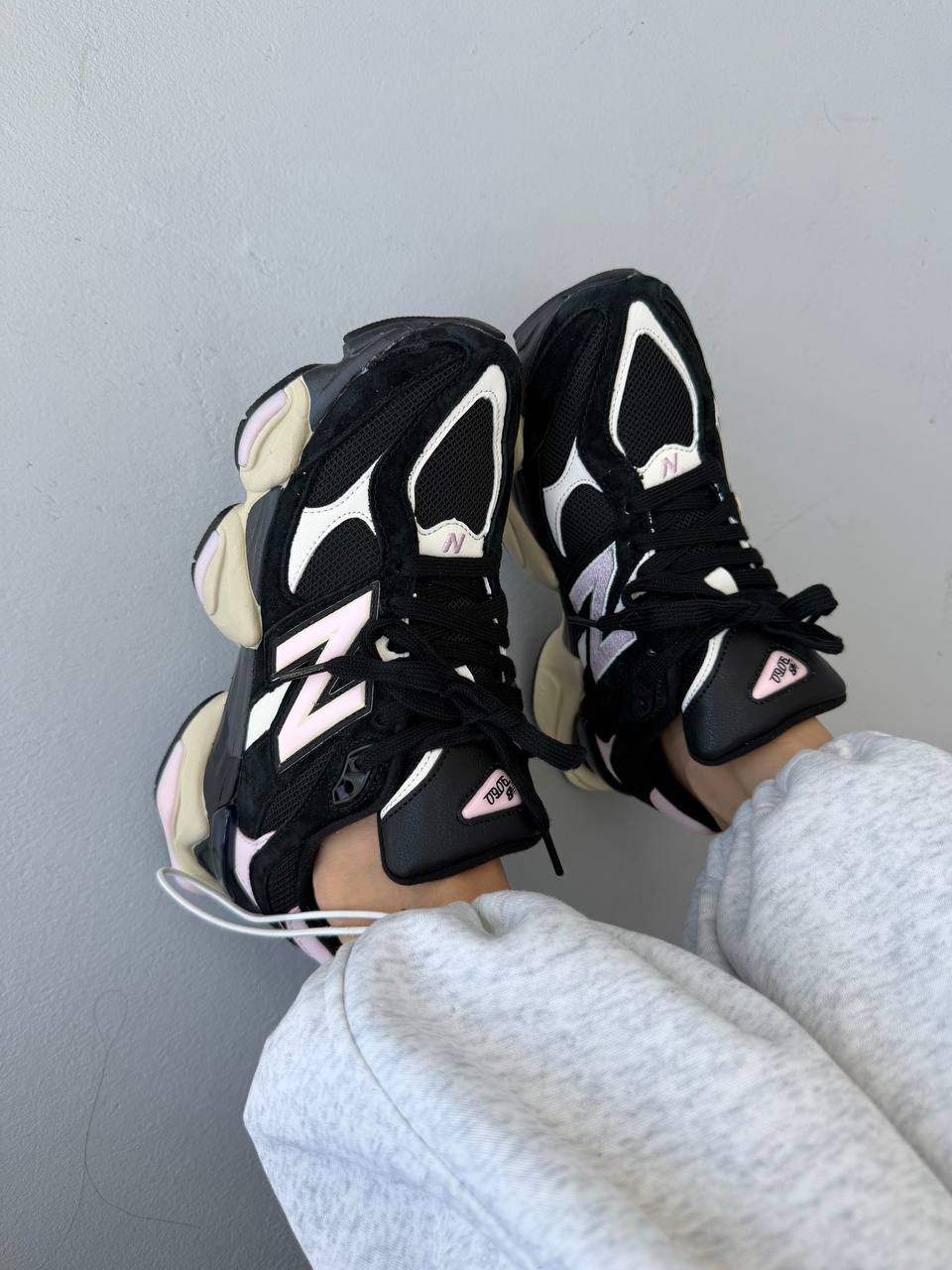 New Balance 9060 Black Suede Pink - Зображення 3