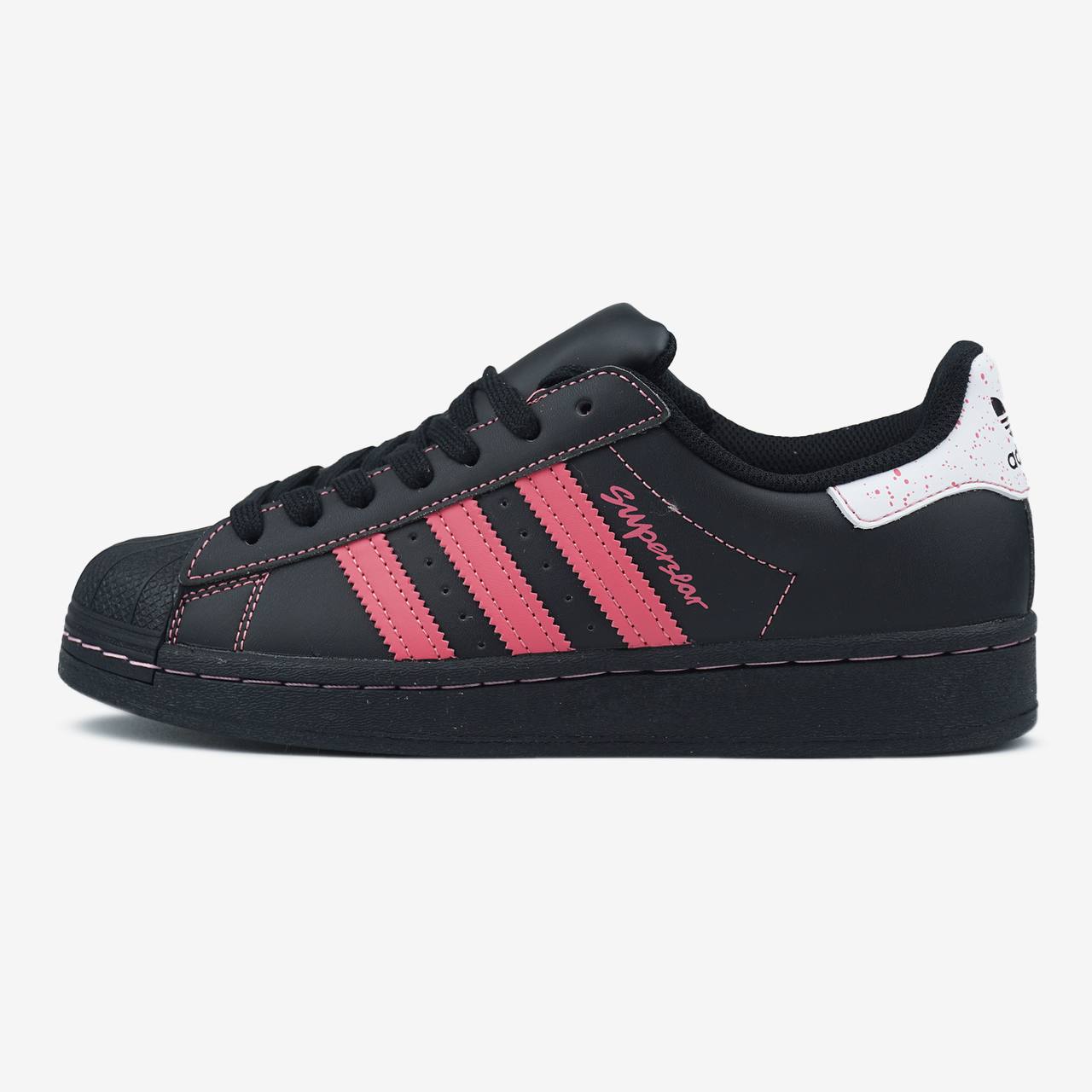 Adidas Superstar Black Pink Thread