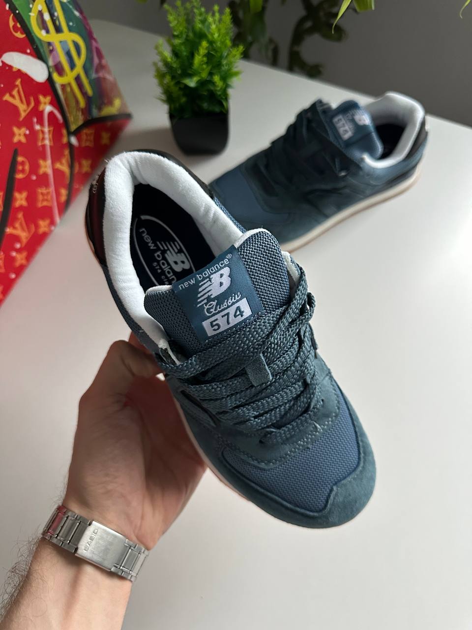 New Balance 574 Dark Blue - Зображення 3