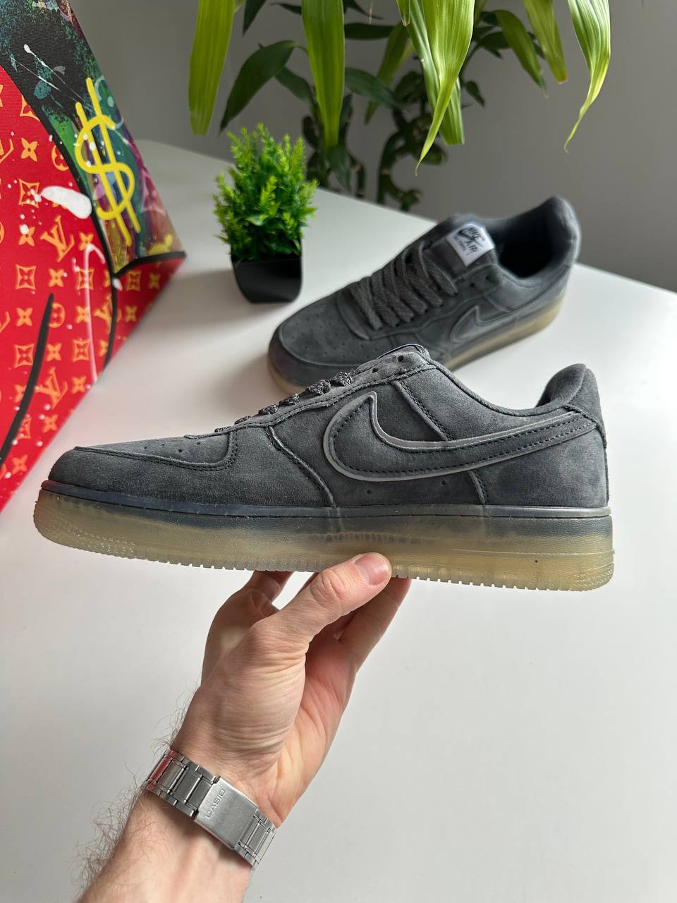 Nike Air Force 1 '07 LV8 Suede Grey - Зображення 2