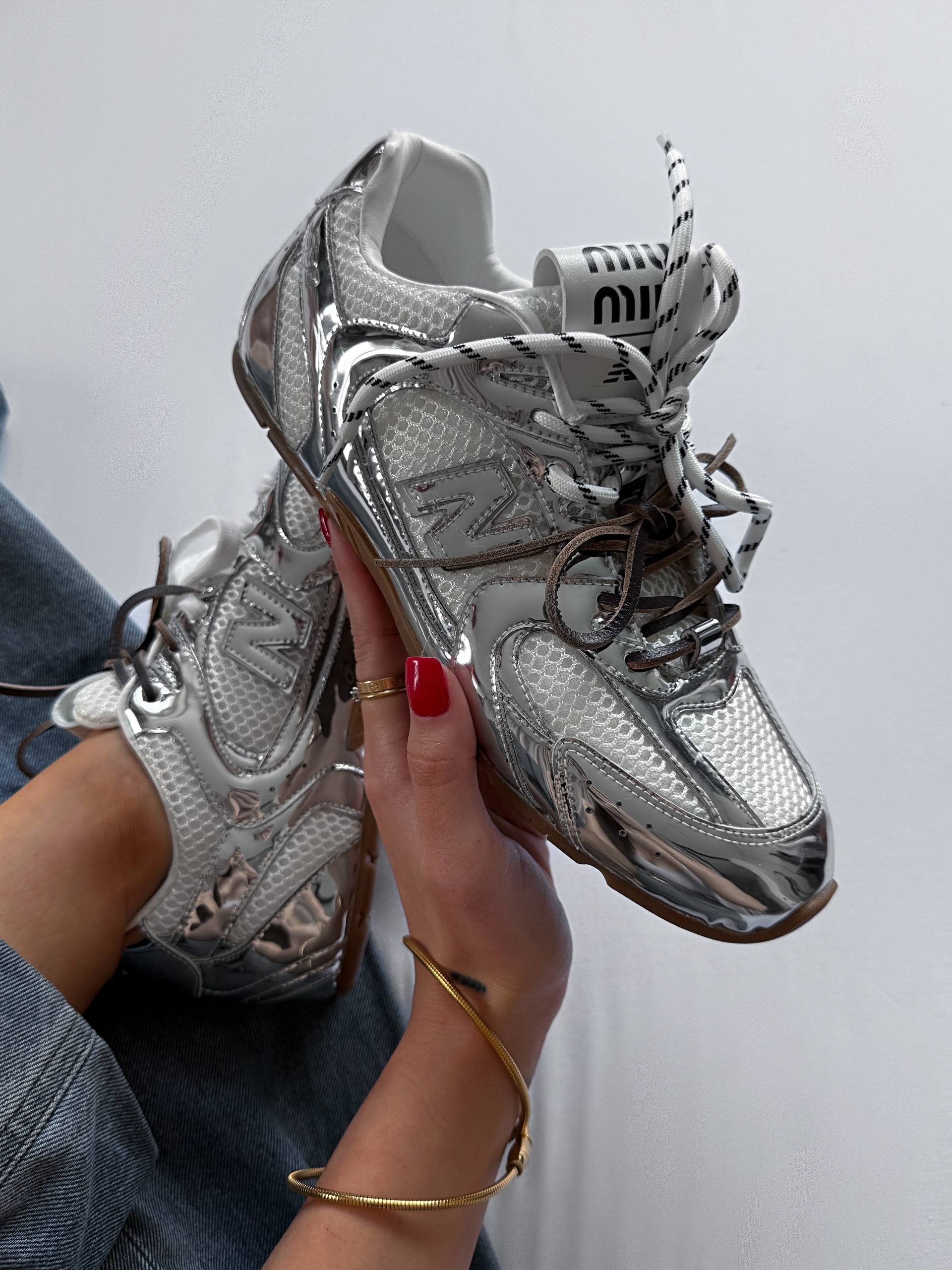 Miu Miu x New Balance Silver Vintage