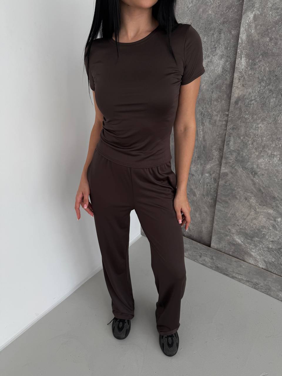 Жіночий костюм футболка, лонгслів та штани 63а22д - Зображення 7