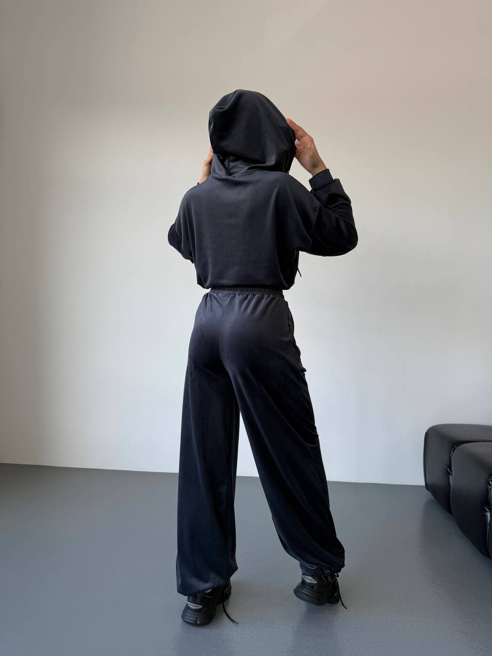 Велюровий костюм жіночий штани та кофта 5с433 - Зображення 7