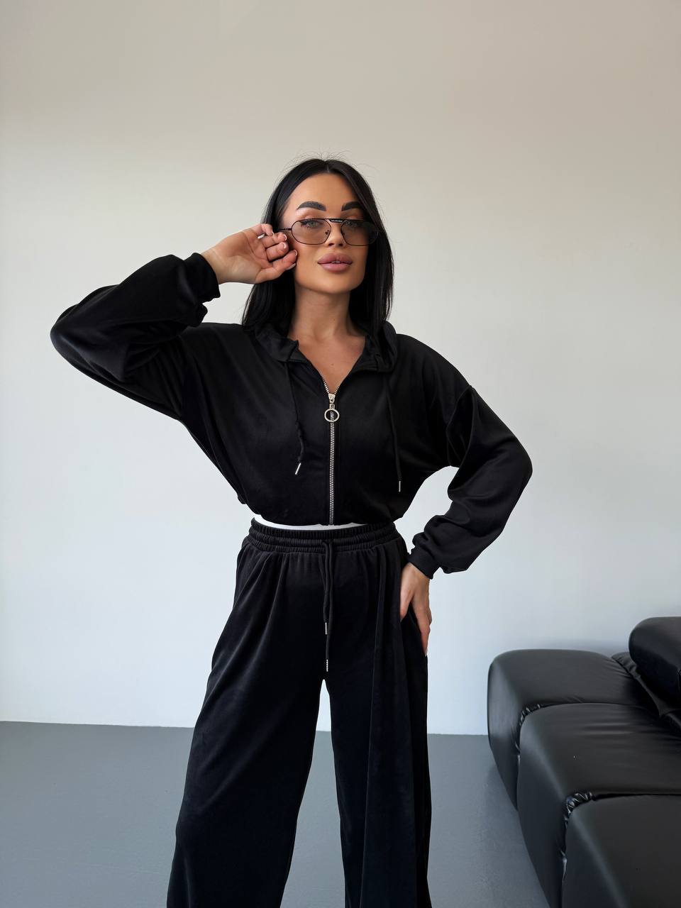 Велюровий костюм жіночий штани та кофта а09о5 - Зображення 5