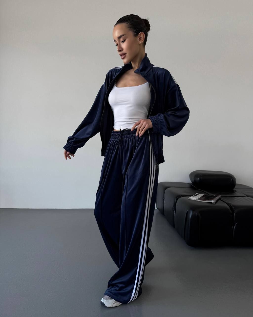 Жіночий костюм кофта та штани синій а13с3