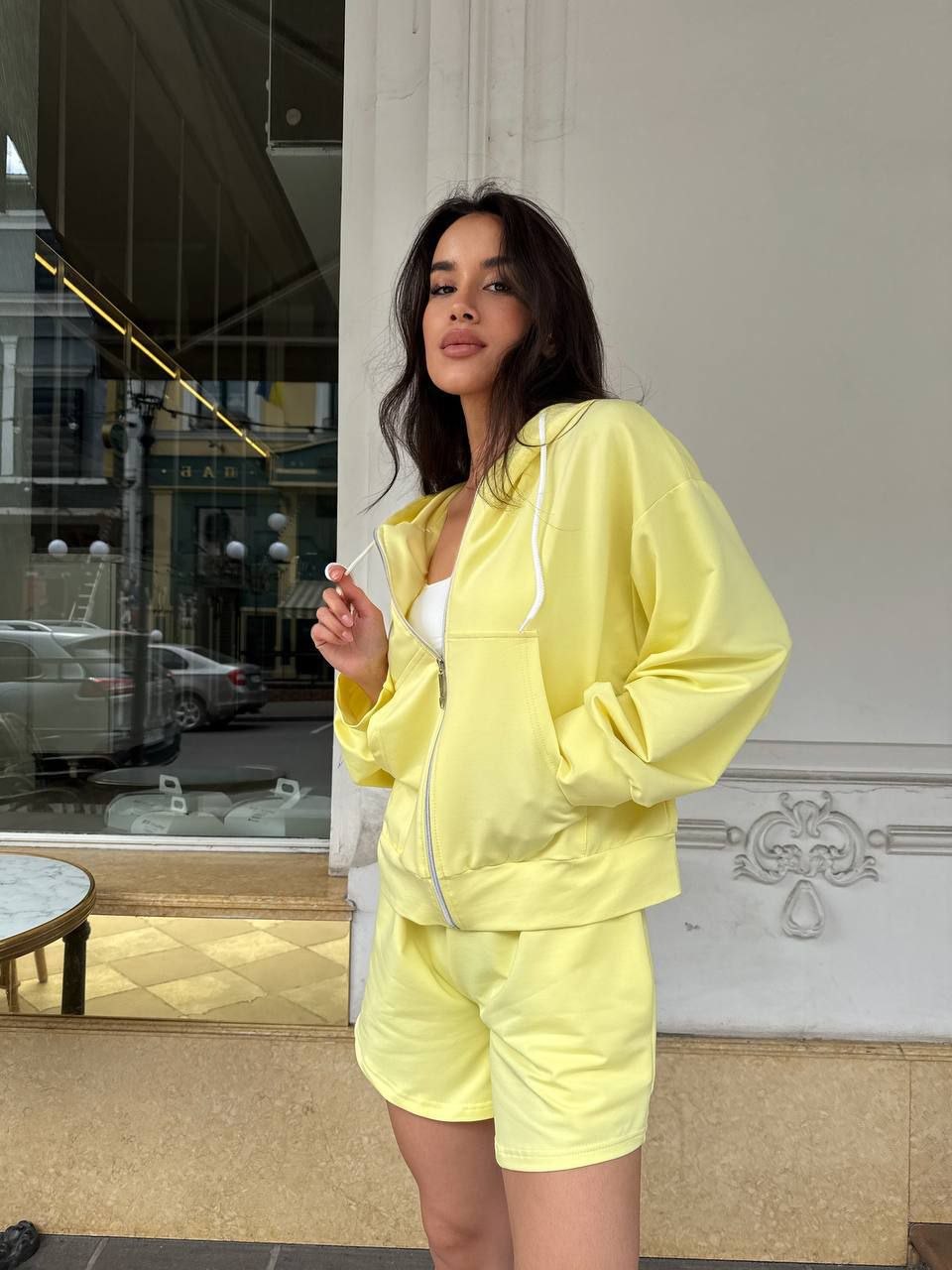 Жіночий спортивний костюм шорти та кофта а98т41 - Зображення 2