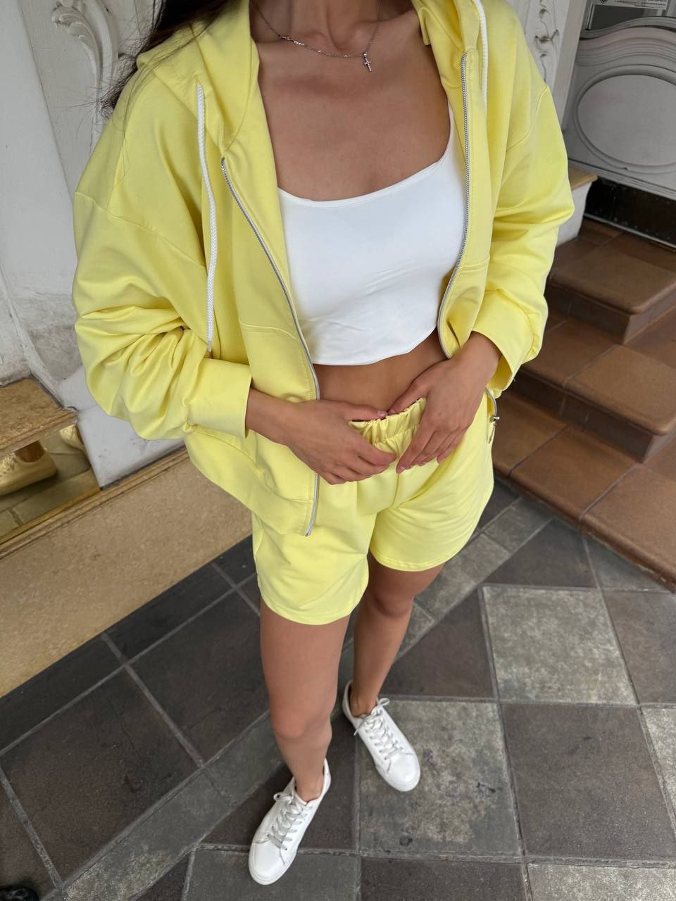 Жіночий спортивний костюм шорти та кофта а98т41 - Зображення 7